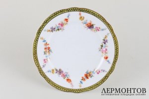 Тарелки десертные, 2 шт. Фарфор, роспись. Гарднер, Российская империя, XIX в.