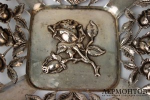 Ваза ажурная. Серебро 800 проба. Европа XX век.