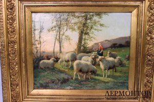 Картина. Пастушка. Франс ван Лимпутен. Холст, масло.
