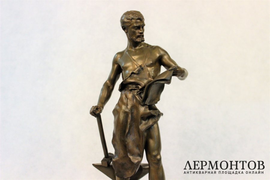 Скульптура. Кузнец. Бронза. Jean-Baptiste Germain. Франция.