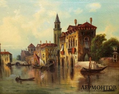 Картина. Венеция. Карл Кауфман. Холст, масло. Австрия