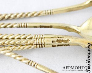 Ложки чайные. Серебро 84. Россия