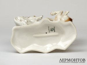 Статуэтка «Играющие борзые». Фарфор, Hutschenreuther, Германия, 1938–1955 годы