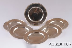 СЕРВИРОВОЧНЫЕ ТАРЕЛКИ ALVIN. СЕРЕБРО 925 пробы. США