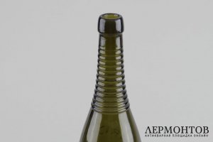 Бутылка, стекло, 19 век. Генрих Пульс. Российская империя.