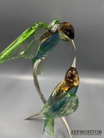 Скульптура «Пчелоеды» из коллекции «Crystal Paradise». Кристаллы, металл, Swarovski, дизайнер Heinz Tabertshofer, Австрия