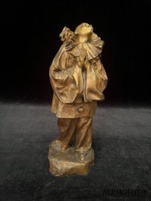 Скульптура Пьеро. Франция, Lucien Alliot, 1920-30-е гг. Бронза, золотистый лак.