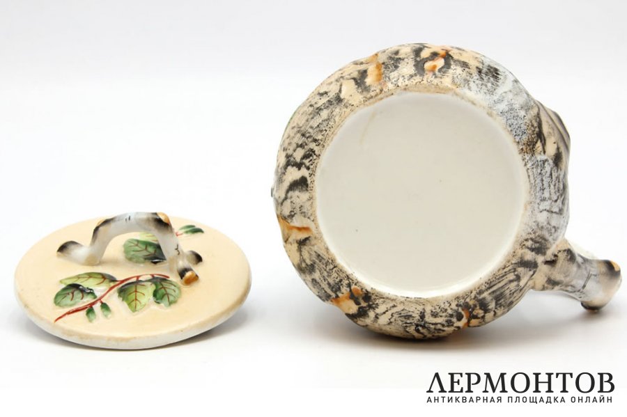 Кружка Березовый пень. СССР, Хайта, 1930-50е гг. Фарфор, роспись.