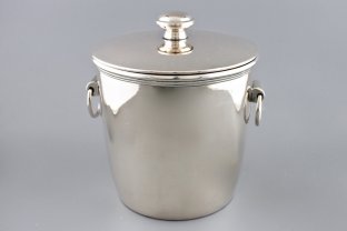 Ведерко для льда и охлаждения напитков. Серебро 800 пробы. Европа, 1930-е.