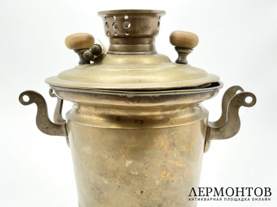 Самовар. Россия, Тула, Алекс. Маликов, 19 век. Латунь.