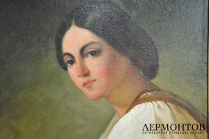 Картина Девушка с виноградом. Толкачевский Иосиф Христофорович. 1913 г. Х.м.