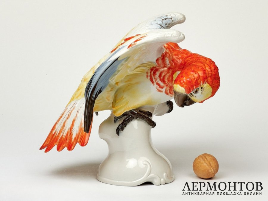 Статуэтка «Попугай». Фарфор, Rosenthal, Германия, 1949 год