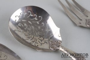 Набор для закусок Ravinet et Denfert. Серебро 950 пробы. Франция, XIX век.