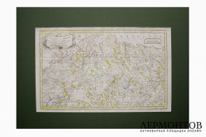 Карта Сибири и соседних стран. Jacques-Nicolas Bellin. Париж, 1757 год.