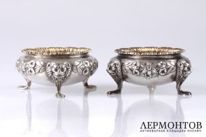 Пара солонок Lideline. Серебро 950. Франция