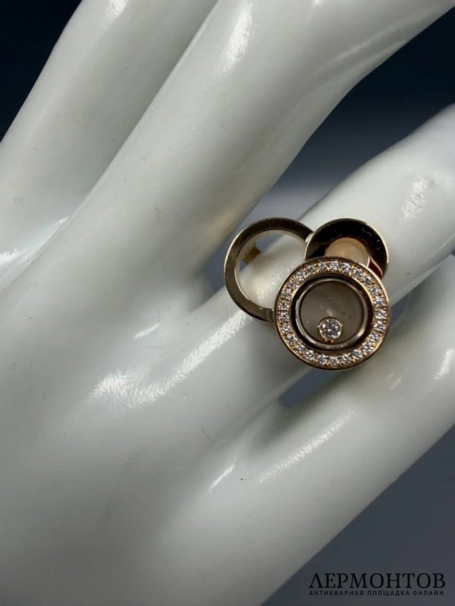 Кольцо «Happy Dreams» с бриллиантами. Розовое золото 750 пробы, Chopard