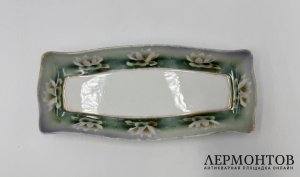 Блюда Кувшинка в ст. Модерн 3 шт. Россия, М. Кузнецов, 1900-е гг. Фарфор, роспись.