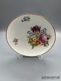 Кофейная пара с букетом. Фарфор, роспись, Meissen, период Марколини, Германия, 1774–1814 годы