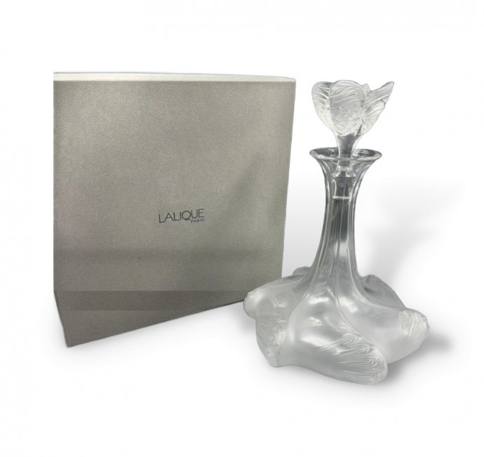 Декантер с пробкой-цветком. Хрусталь, Lalique, Франция, 20 век