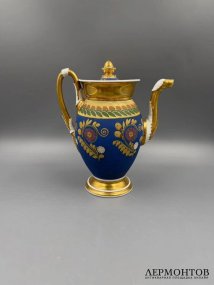 Кофейник в стиле ампир. Фарфор, роспись, Blerzy & Sauvage, Франция, 1805–1815 годы