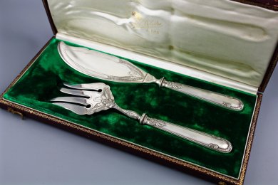 Сервировочный набор PUIFORCAT в стиле Ампир. Серебро 950 пробы. франция