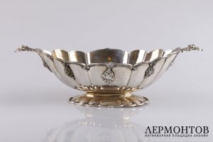 Ваза для фруктов. Серебро 800 пробы. Италия