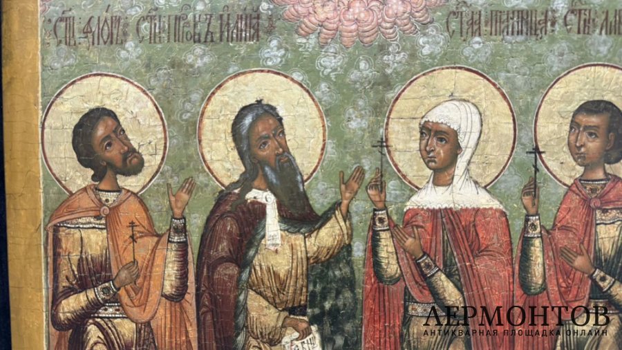 Икона Св. Илия, Параскева Пятница, Флор, Лавр. Кон. 17 - нач. 18 века. Экспертиза.