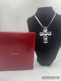 Крест на цепочке. Серебро 925 пробы, Baccarat, Франция