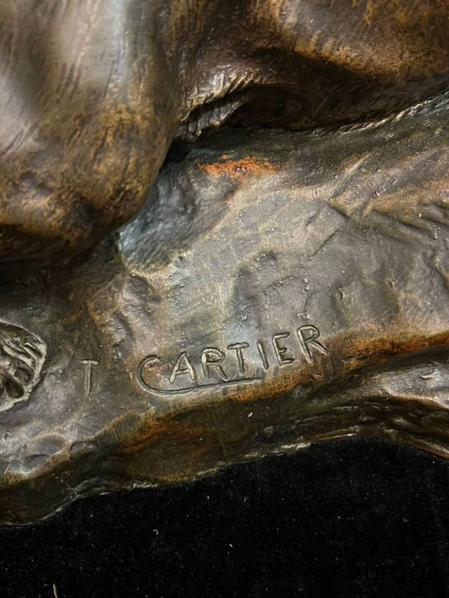 Скульптура Львы. Франция, Cartier, нач. 20 века. Бронза, патинирование.