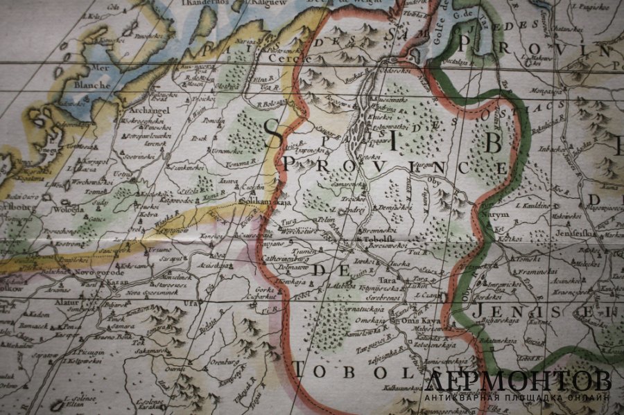 Карта Сибири и соседних стран. Jacques-Nicolas Bellin. Париж, 1757 год.