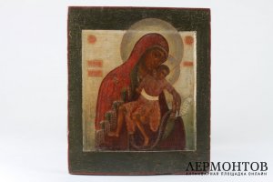 Икона Богоматерь Киккская. Россия, школа Оружейной Палаты. Дерево, левкас, темпера.