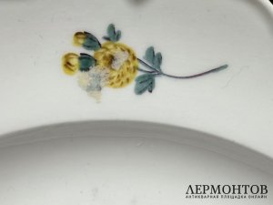 Тарелки с цветочной росписью. Германия, Meissen, 18 век. Фарфор, роспись.