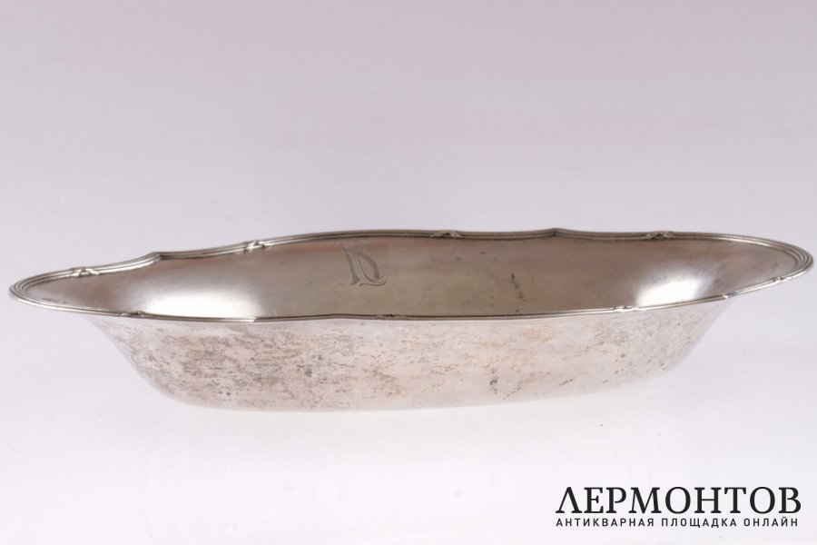 Блюдо, сухарница. Серебро 800 пробы.  Германия