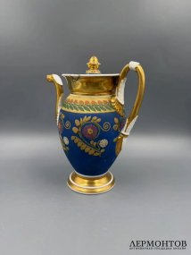 Кофейник в стиле ампир. Фарфор, роспись, Blerzy & Sauvage, Франция, 1805–1815 годы