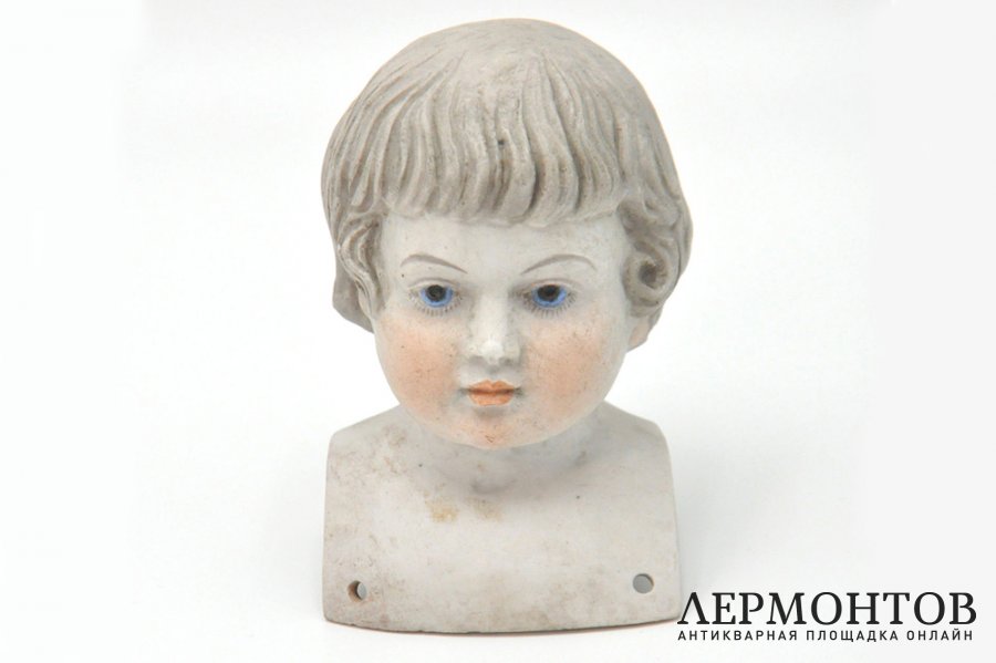 Кукольная головка. СССР, Дулевский фарфоровый завод, 1920-1930-е гг. Бисквит, роспись
