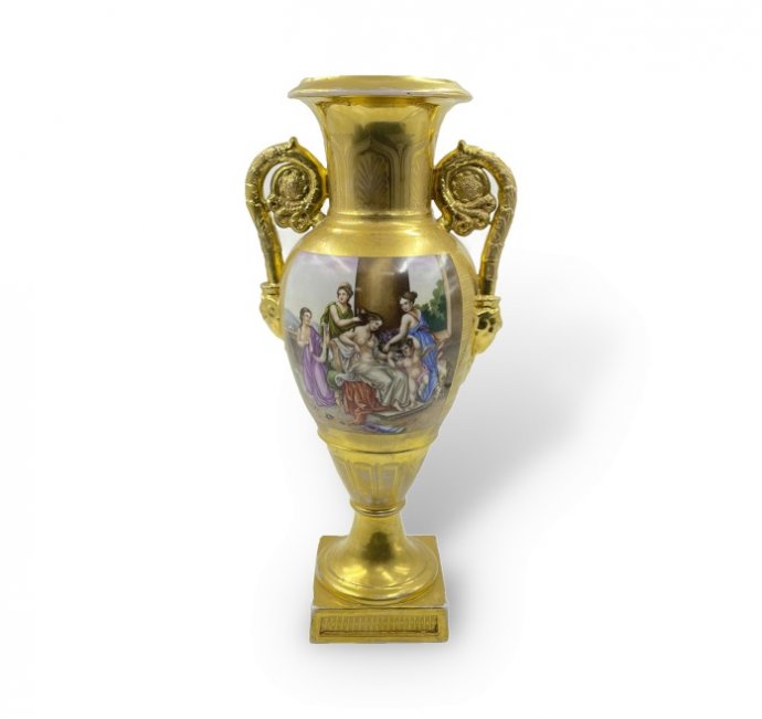 Крупная ваза с из. мифолог. сц.  Россия,1830-е гг. фарф. з. Батенина. Фарфор, роспись