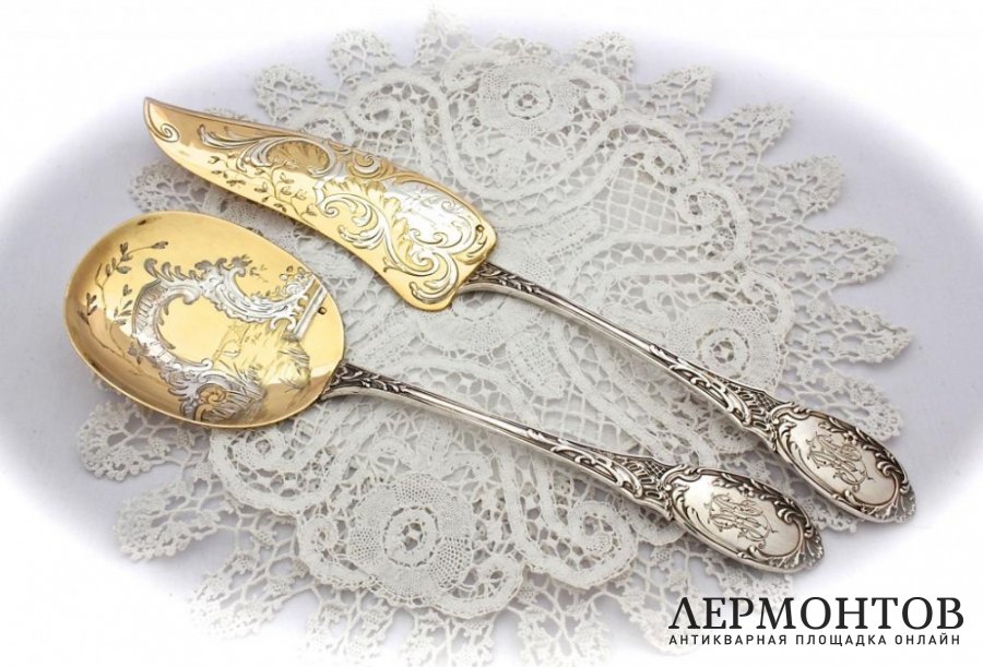 Сервировочный набор Tallois & Mayence. Серебро 950. Франция
