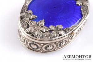 Таблетница. Серебро 84 пробы. Российская империя, 1908-1917 годы.
