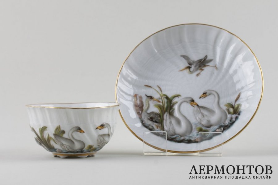 Фарфоровый сервиз - солитер. Мануфактура MEISSEN. Германия, кон. XIX в.