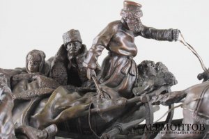 Скульптура Разъезжая тройка. Бронза. По модели В.Я.Грачева. 