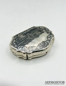 Кошелёк с черневым орнаментом. Серебро 84 пробы, М. Парамонов, Россия, 1862 год