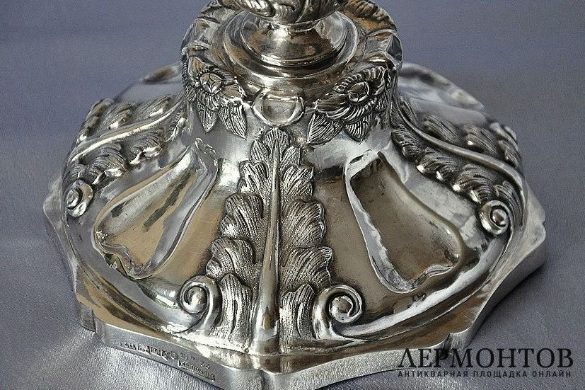 Подсвечник Цишрин. Серебро 84. Российская империя