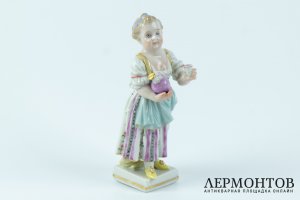 Миниатюра Дама с кувшином. Германия, Мейсенская фарф. ман-ра, 1920-30-е гг.