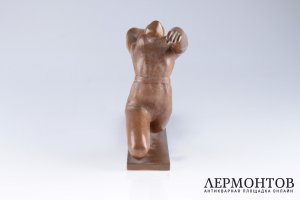 Скульптура Гимнастка. Россия, Москва, 1950-е гг. Бронза.