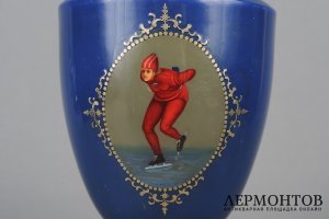 Кубок Моспочтамта Фигурное катание. СССР, 1955 г. Сталь, латунь, эмаль, роспись.