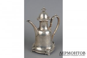 Чайный-кофейный сервиз. Австрия, конец 19 века. Серебро 950 пробы.