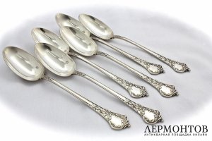 Набор чайных ложек A. Debain. Серебро 950. Франция