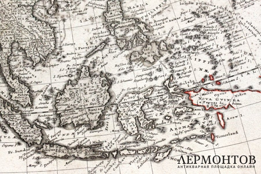 Карта. Азия. Российская империя, Хоманн. 1744 год.