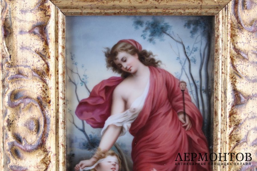 Пласт Амур и Венера. Фарфор, живопись. Австрия, кон. XIX-нач.XX вв.