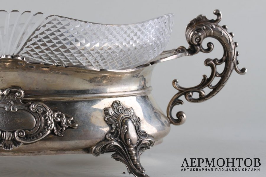 Ваза для фруктов. Серебро 800 пробы.Германия, фирма Bruckmann Sohne, конец  XIX в.
